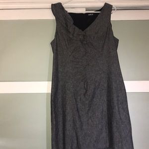 Woman’s Allen B. Gray Sleeveless Dress w/ Ruffles
